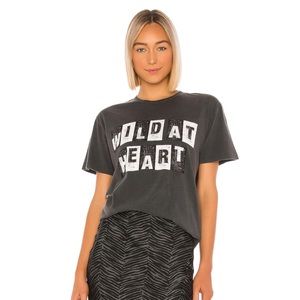 Anine Bing Wild at Heart Tee in Washed Black